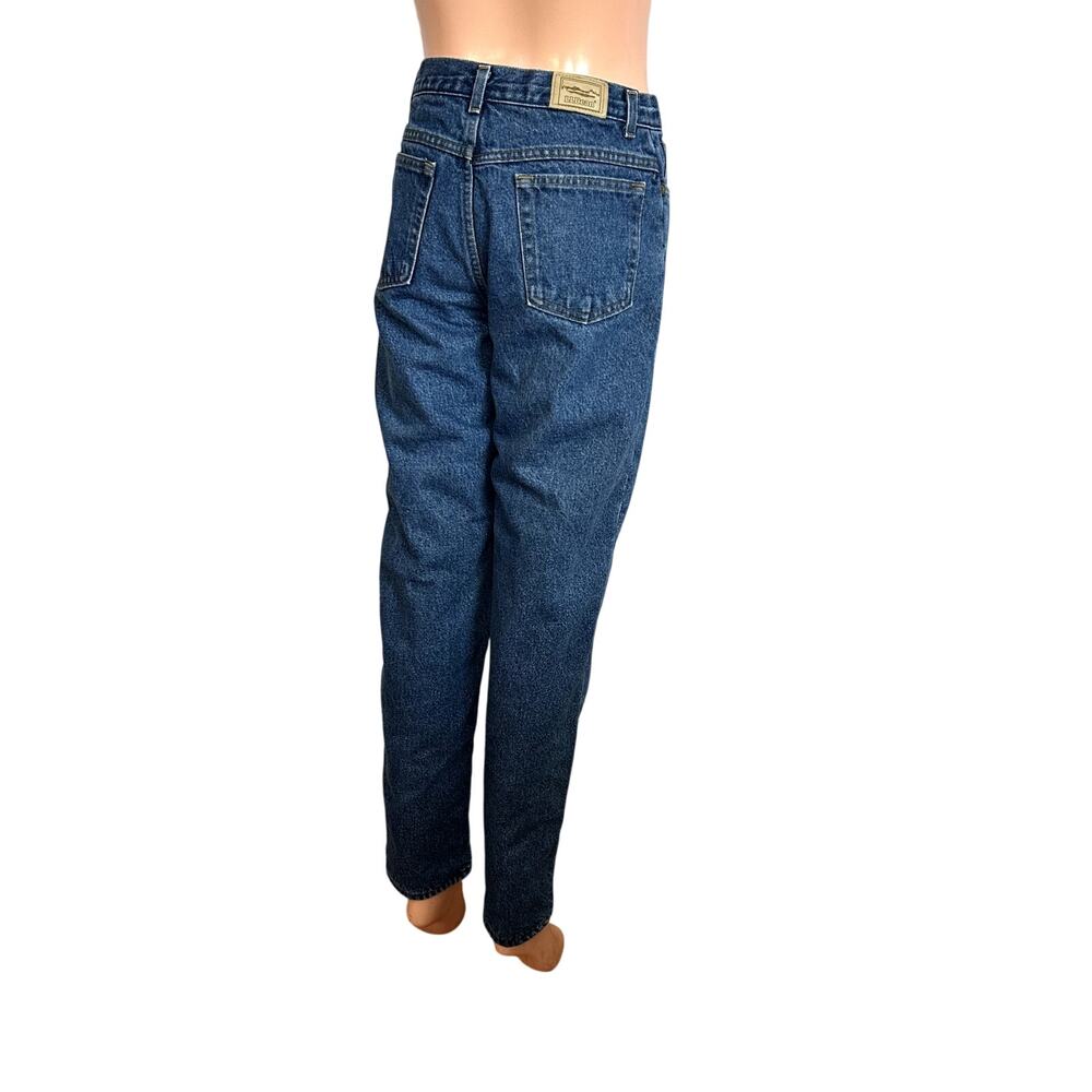 VTG 90s LL Bean 27 Blue Fleece Lined Denim Jeans Double L High Rise Warm USA - Picture 10 of 17